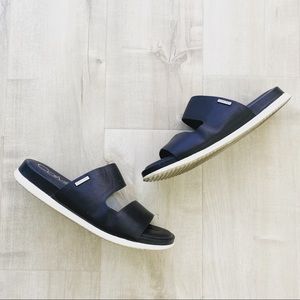 Calvin Klein Diona Leather Slides/Sandals